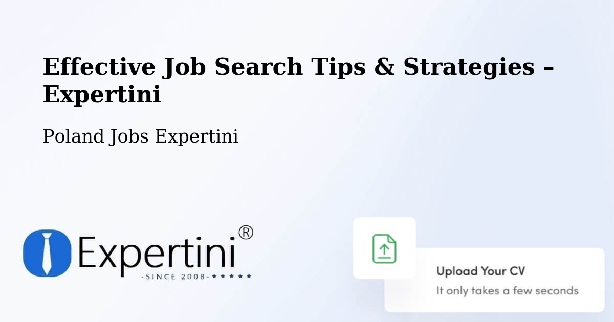 Job Search Tips & Strategies for Job Seekers – Iłów - Iłów, Poland Jobs Expertini